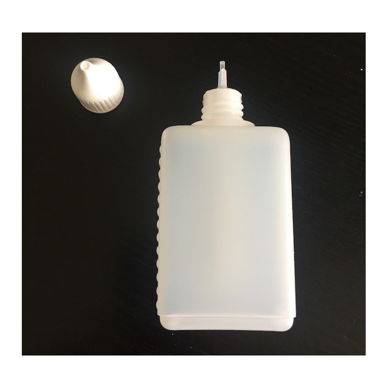 Firkantet fødevaregodkendte plastflasker 100ml.