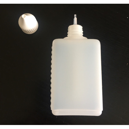 Firkantet fødevaregodkendte plastflasker 100ml.